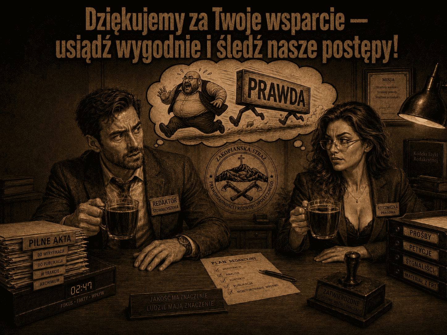 Grafika podziękowania za wsparcie